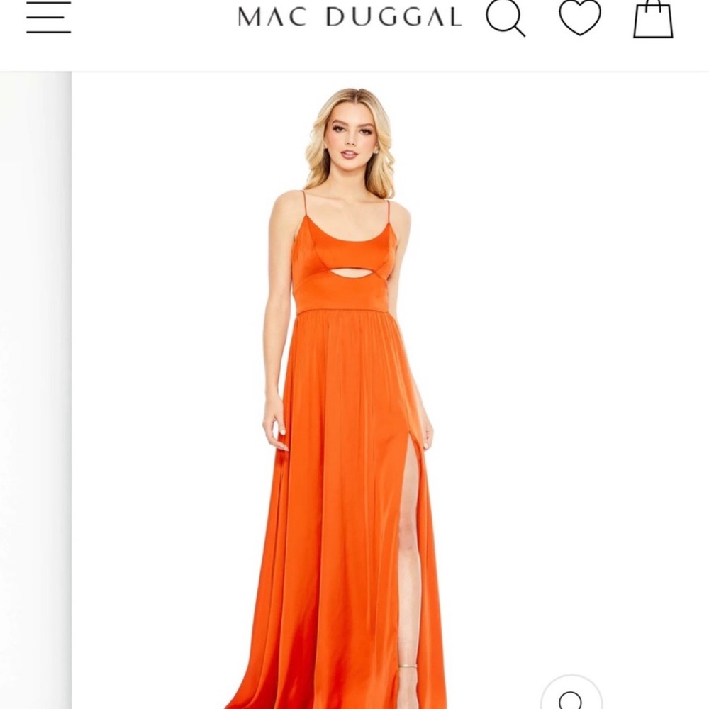 Mac Duggal orange gown